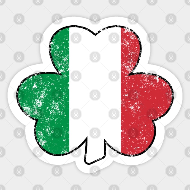 Irish Italian Shamrock Irish Italian Pride Italian Flag Sticker by graphicbombdesigns